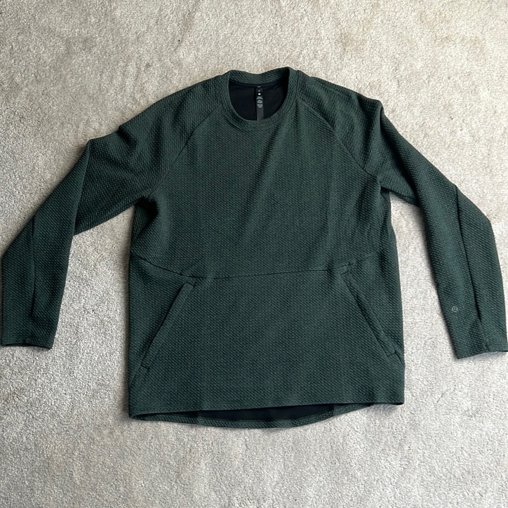 Lululemon At Ease Crew - Heathered Rainforest Green - XL